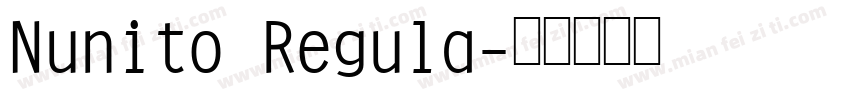 Nunito Regula字体转换